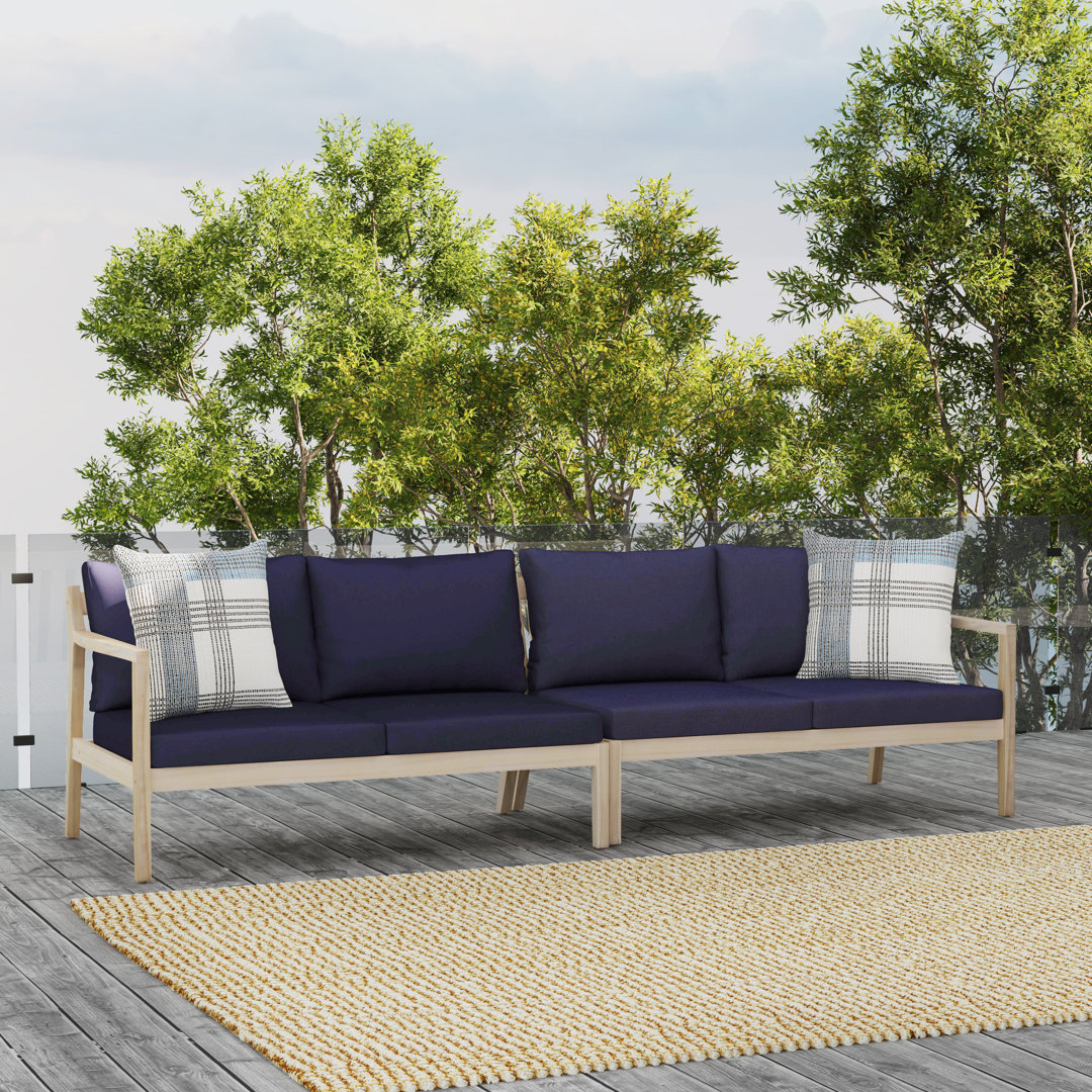 Amina 54'' Acacia Outdoor Loveseat